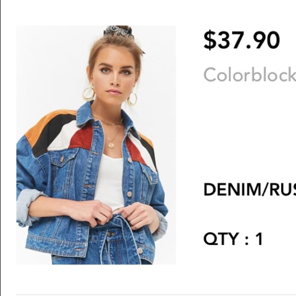 Western themed jean jacket